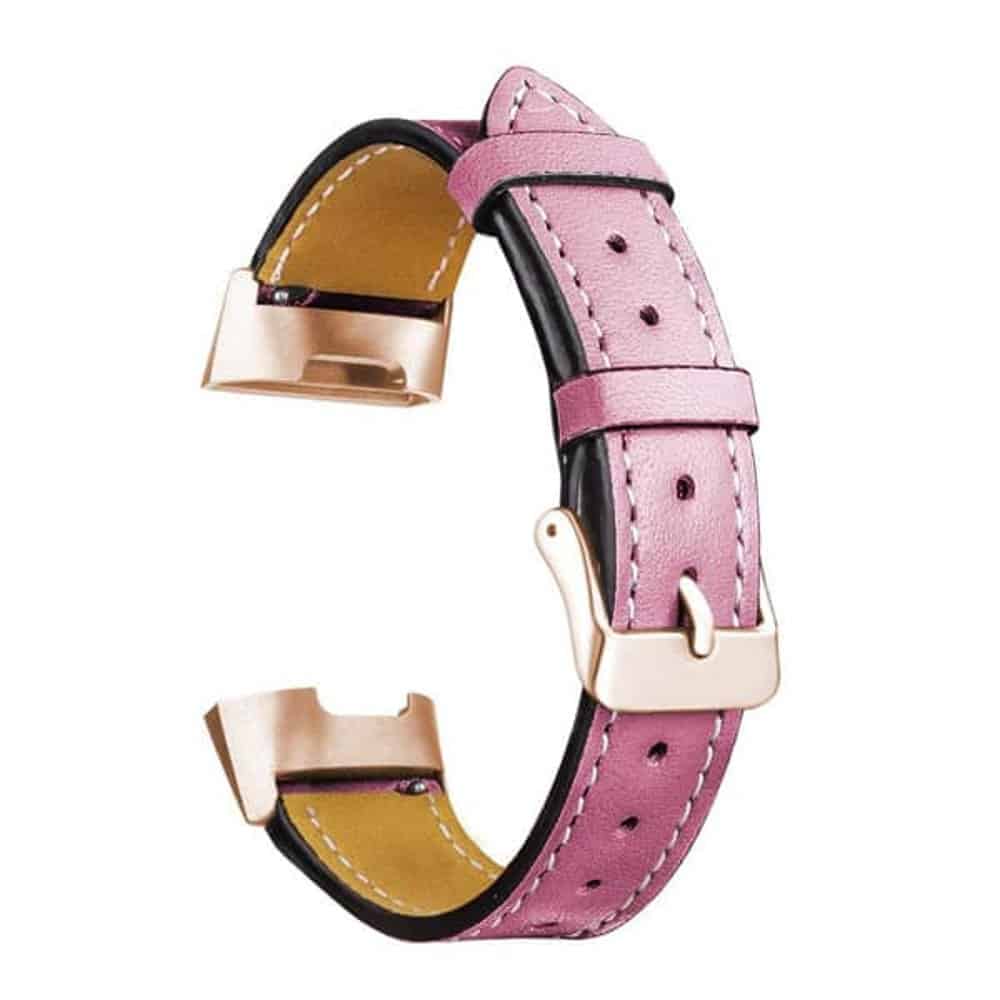 PE Leather Strap for Fitbit Charge 3/4, Sense - Pink