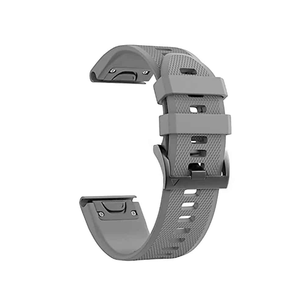 20MM Garmin Fenix 5S/6S Rugged Sporty Silicone Strap (M-L)-Grey