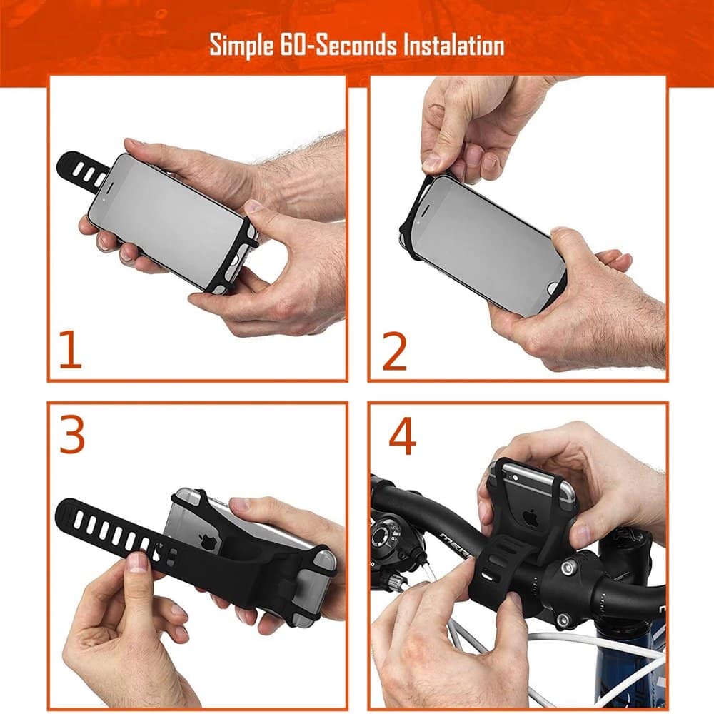 Action Mounts Cycling Bicycle Handlebar Silicone Smartphone Holder Mount