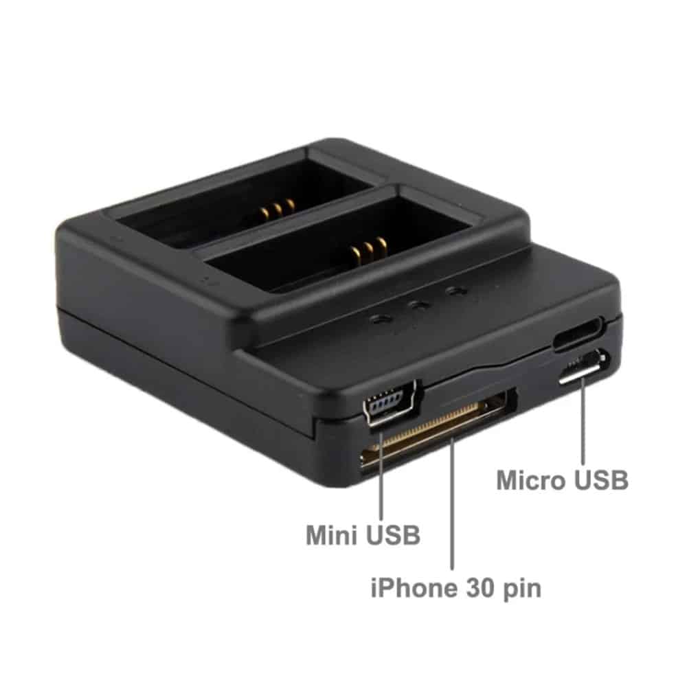 Action Mounts Dual Battery Charger for GoPro Hero 3/ 3+ (AHDBT-301 & 201)