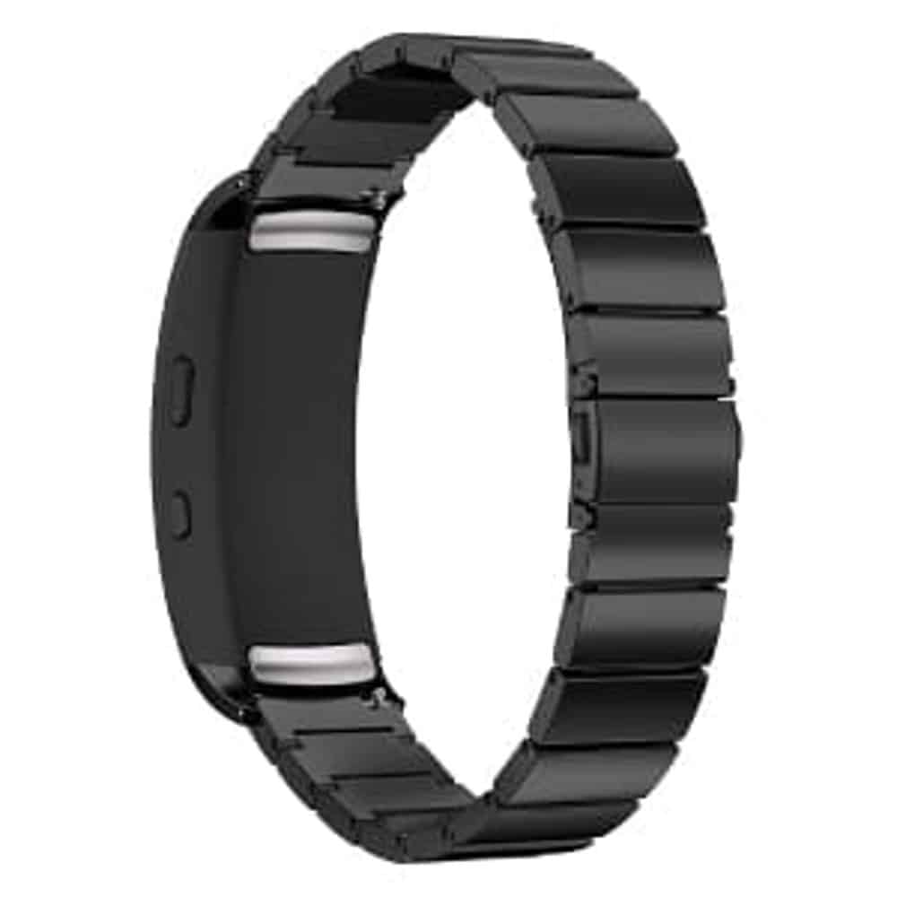 18mm Stainless Steel Strap for Samsung Gear Fit 2 SM-R360- Black