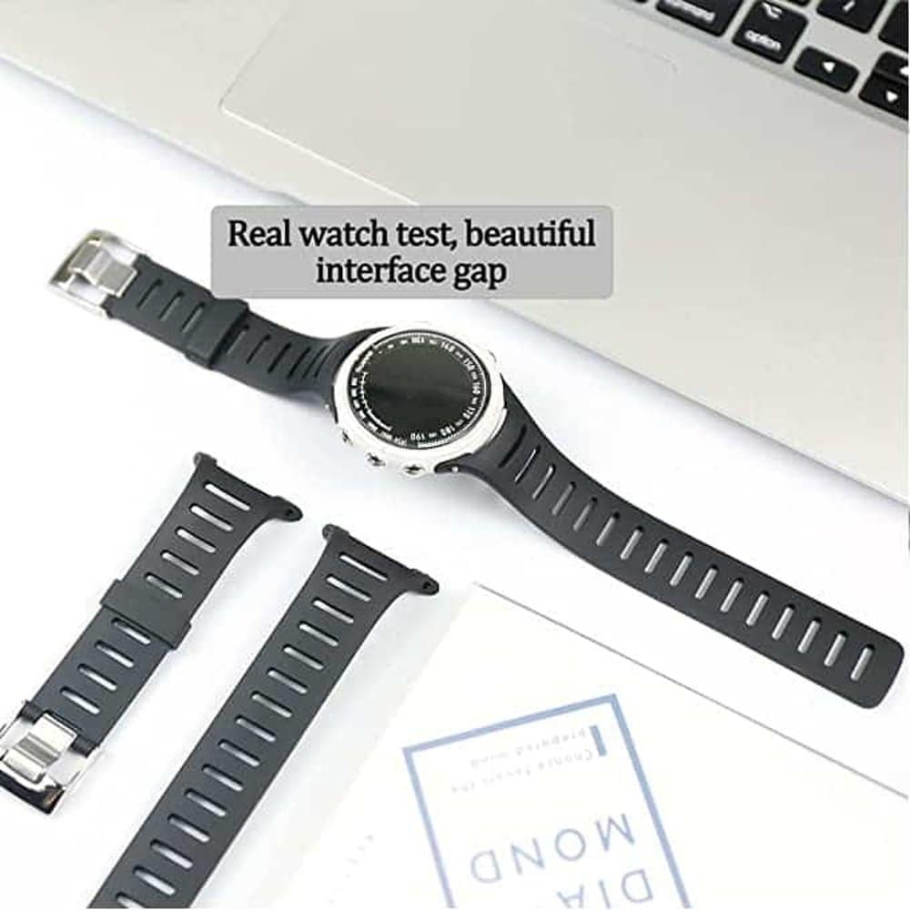 34mm Silicone Strap for Suunto T1/T1C/T3/T3C/T3D/T4C/T4D- Black