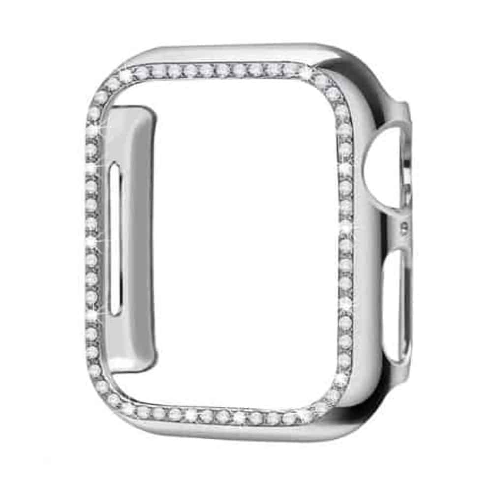 44mm Apple Watch Rhinestone PC Shiny Protective Frame - Black