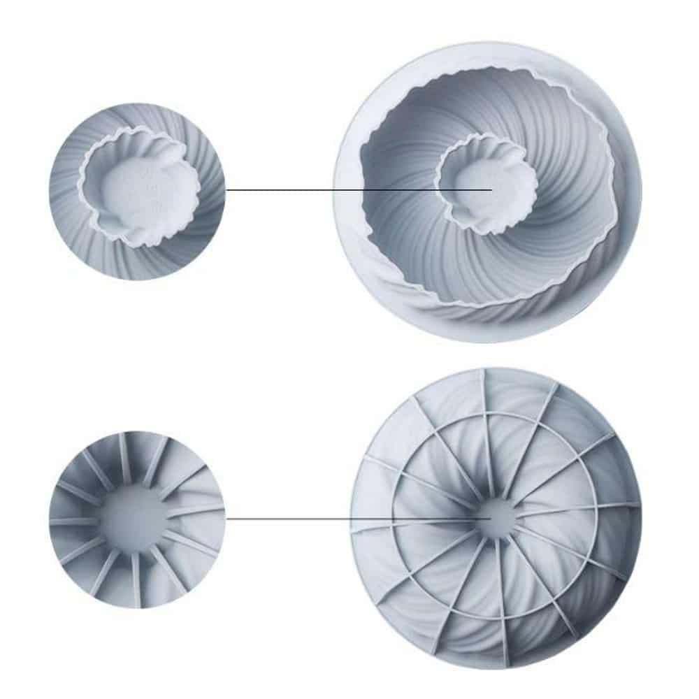 Round Swirl Non-Stick Silicone Baking Dessert Cake Mould