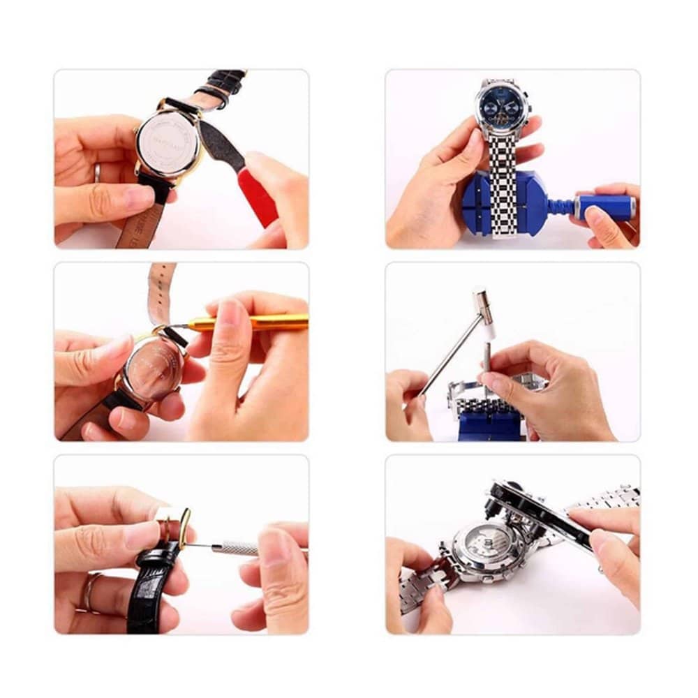 147-Piece Watch Repair Link Remover Toolkit Set Organiser Case