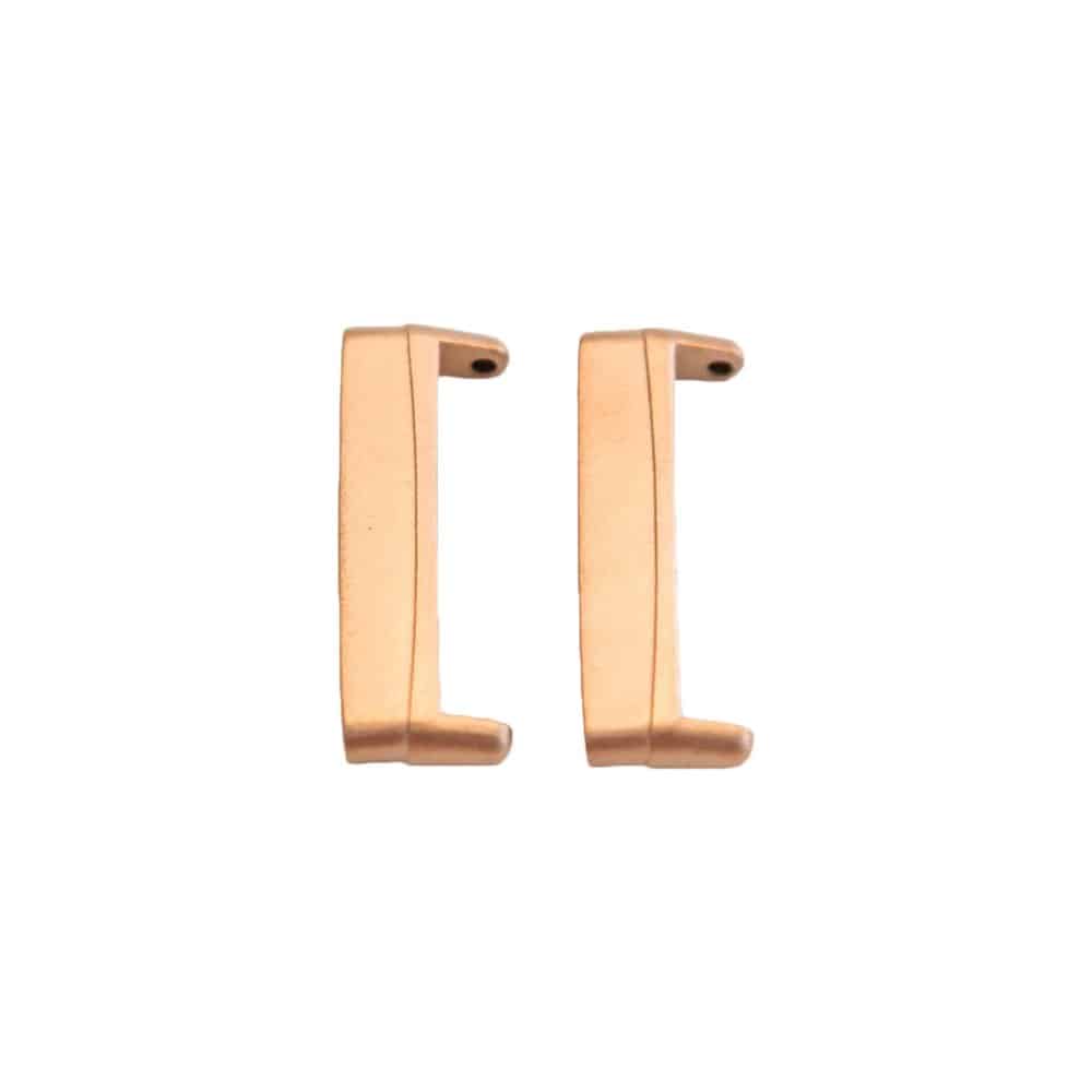 Stainless Steel Adapter Connectors for Fitbit Versa 3- Rose Gold