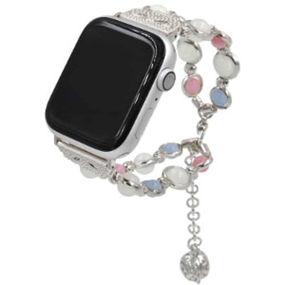 42/44/45/49mm Apple Watch luminous beaded pearl strap - Silver
