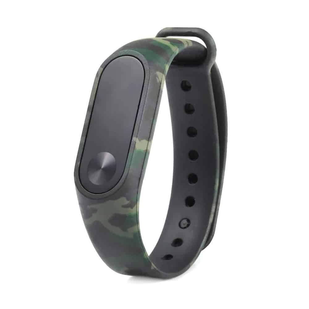 Xiaomi Mi Band 2 replacement silicone strap - Camo green