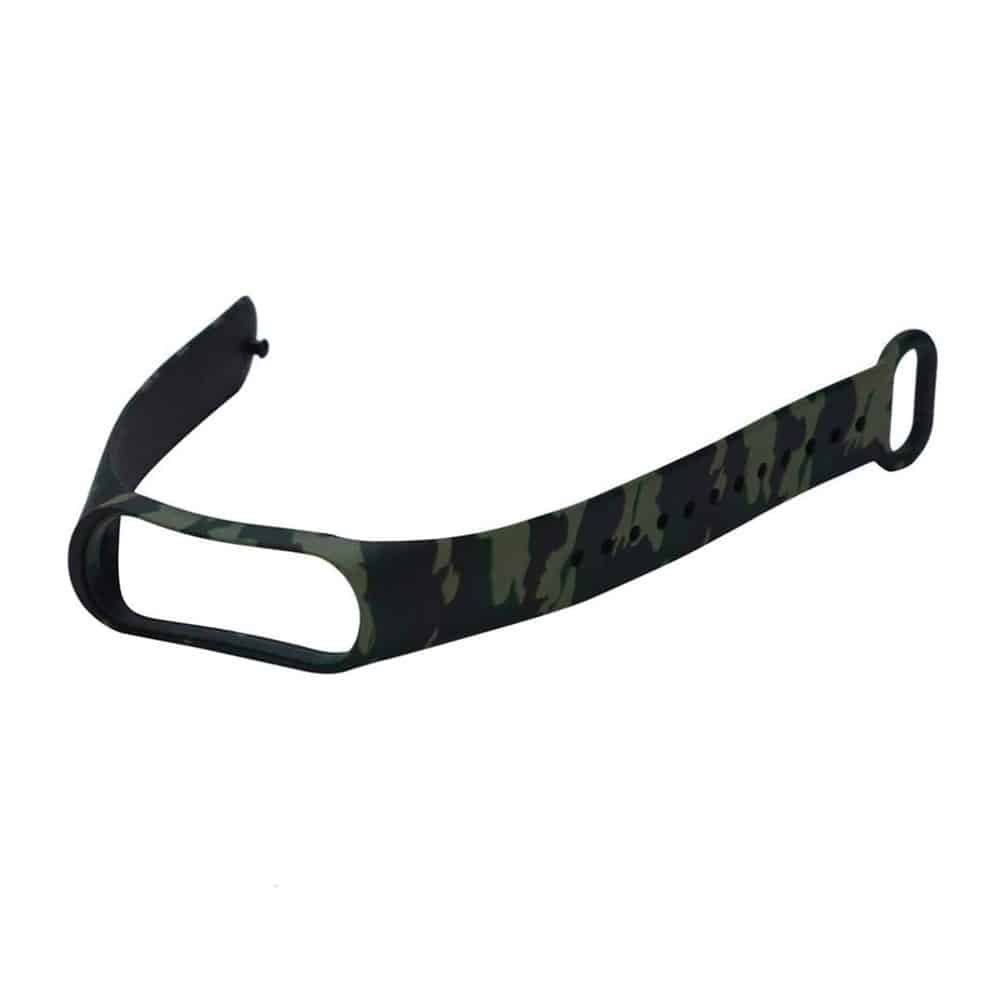 Xiaomi Mi Band 2 replacement silicone strap - Camo green