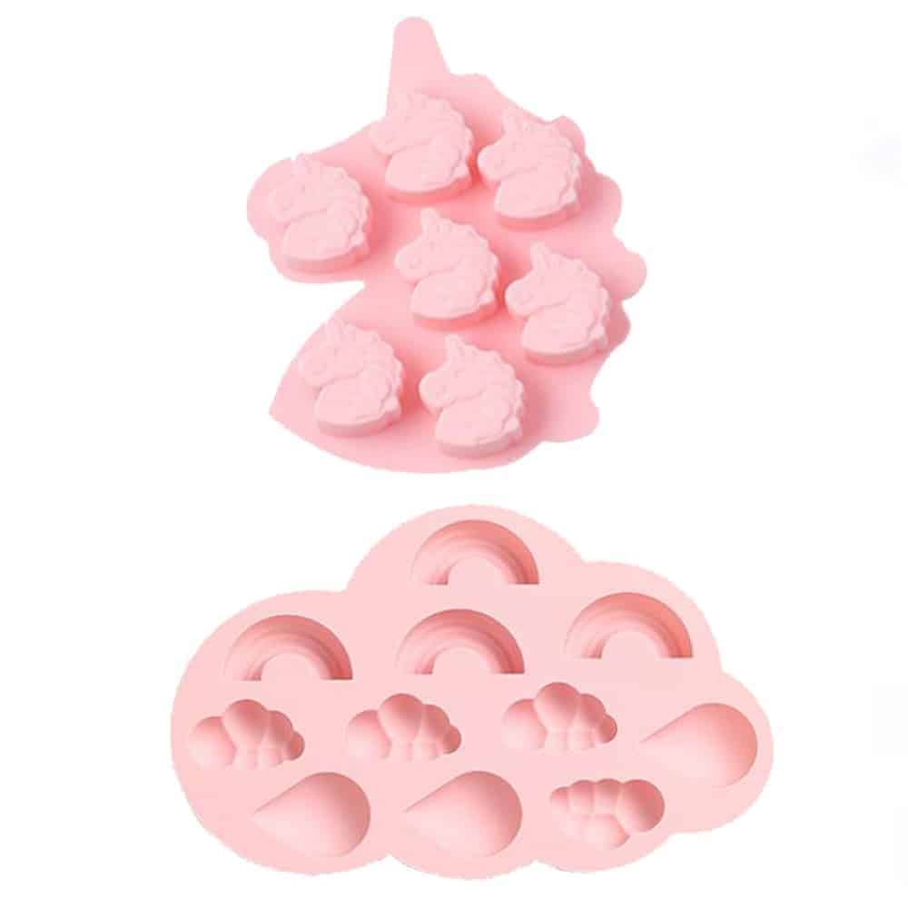 Rainbow Cloud Unicorn Droplet Silicone Baking Mould Set