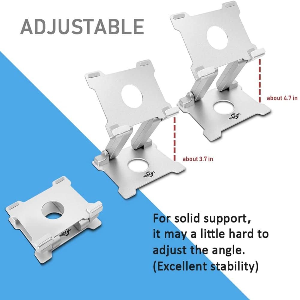 Adjustable Eye-level Aluminium Tablet Holder Stand - up to 15"