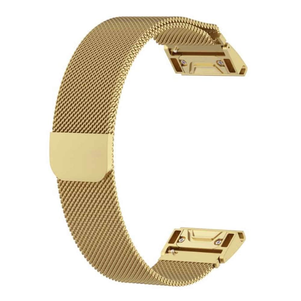 Garmin Fenix 5X/6X/3/HR Milanese steel strap - Gold