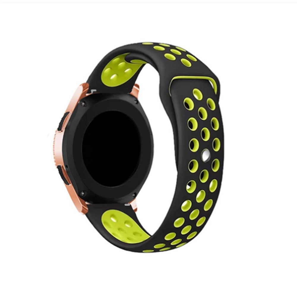 18mm Samsung Gear Sport silicone strap - Black & white