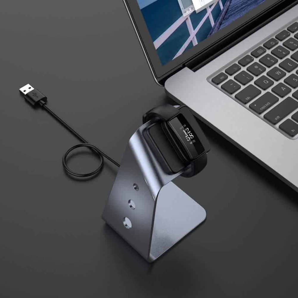 Fitbit Inspire 2 Aluminium Alloy Magnetic Charger Dock Stand - Grey