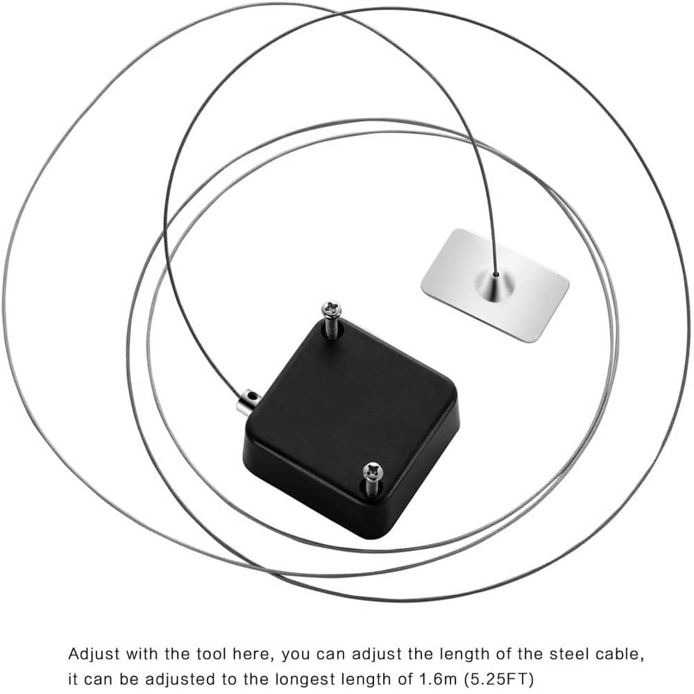 Anti-Theft Retractable Cable Lock for Tablet Laptop Smartphone