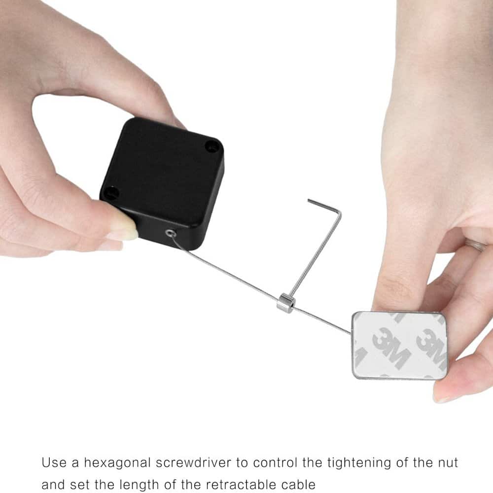 Anti-Theft Retractable Cable Lock for Tablet Laptop Smartphone