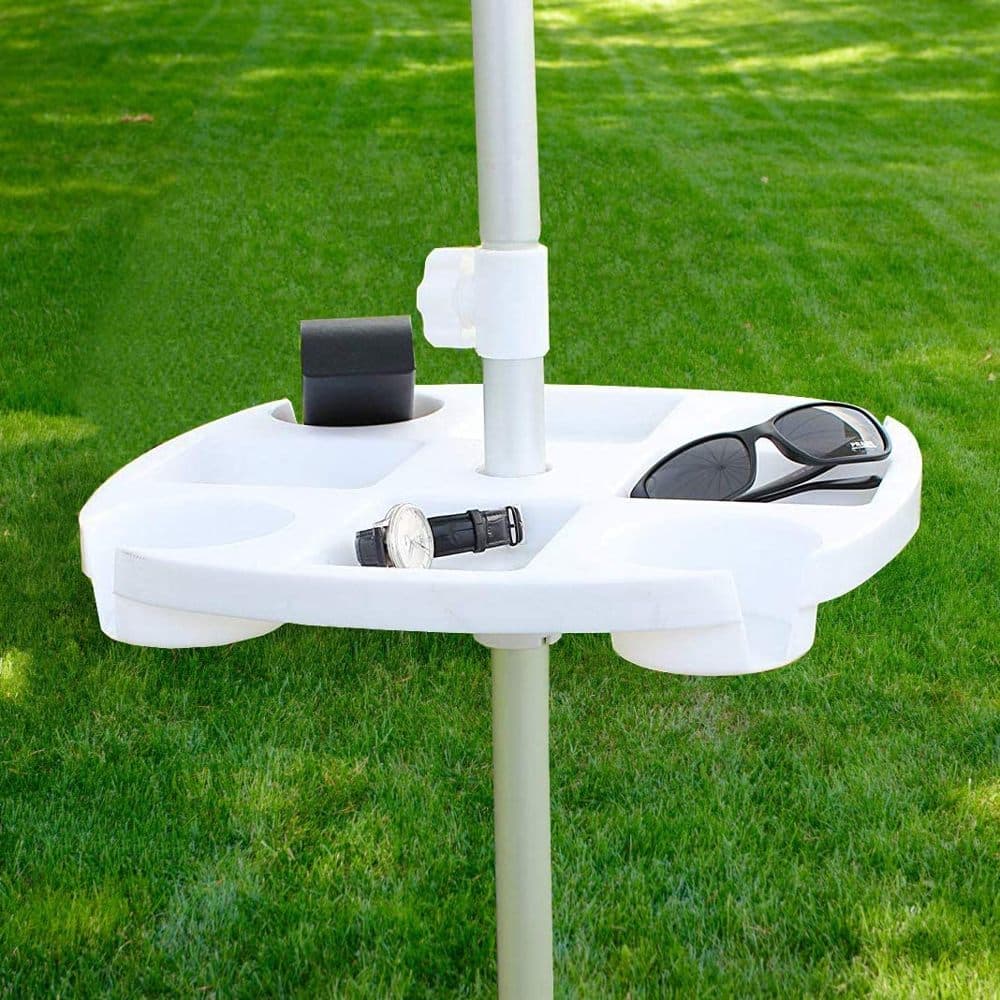 Beach Pool Patio Garden Umbrella Table Snack Cup Holder Tray