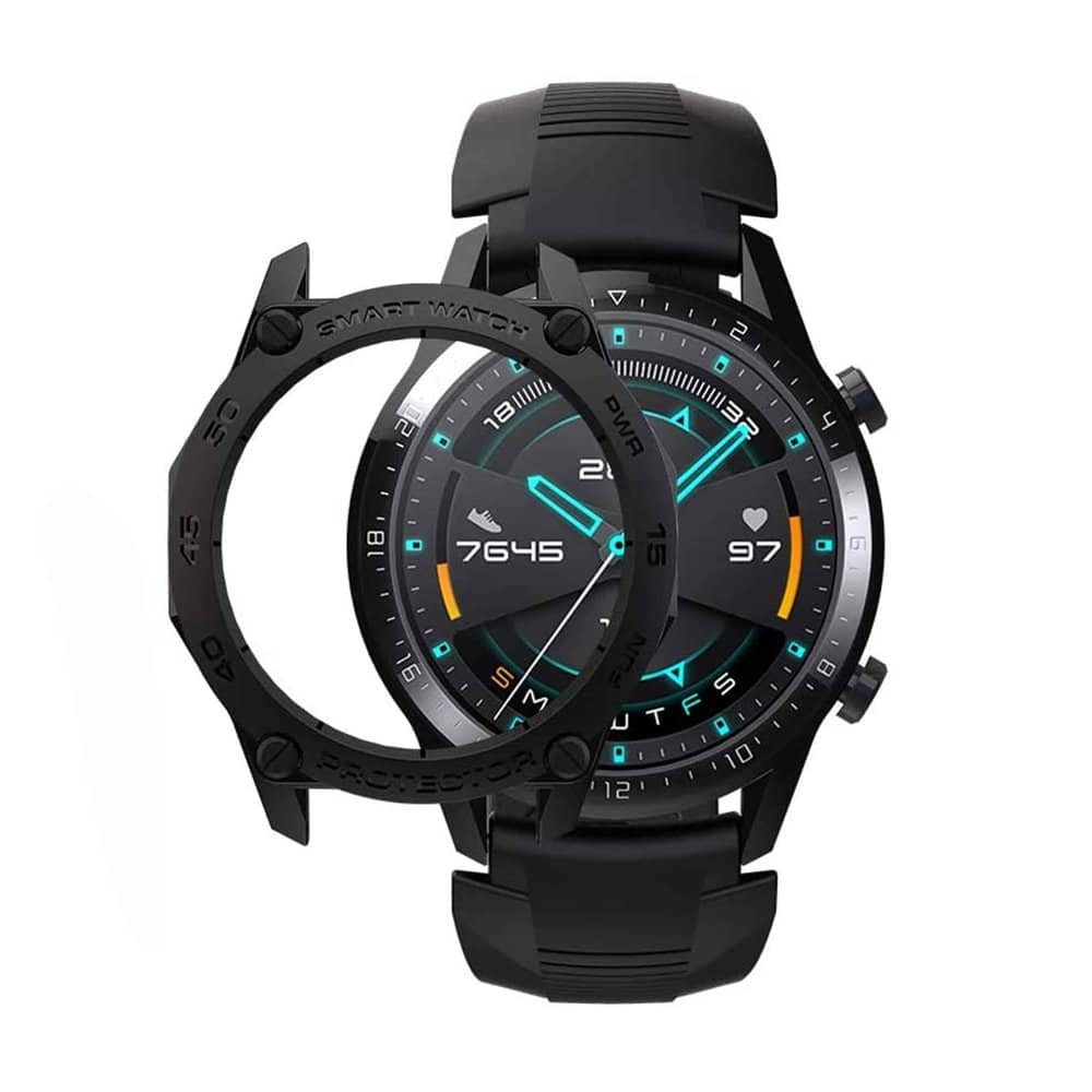 46mm Huawei Watch GT2 TPU Silicone Protective Case Bumper Cover - Black