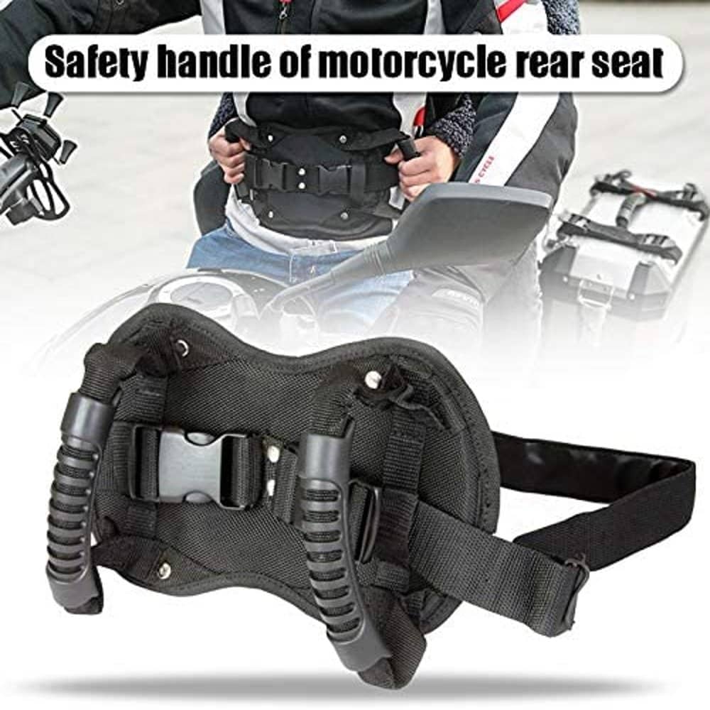 Motorcycle Passenger Adjustable Grab Grip Handle Safety Belt