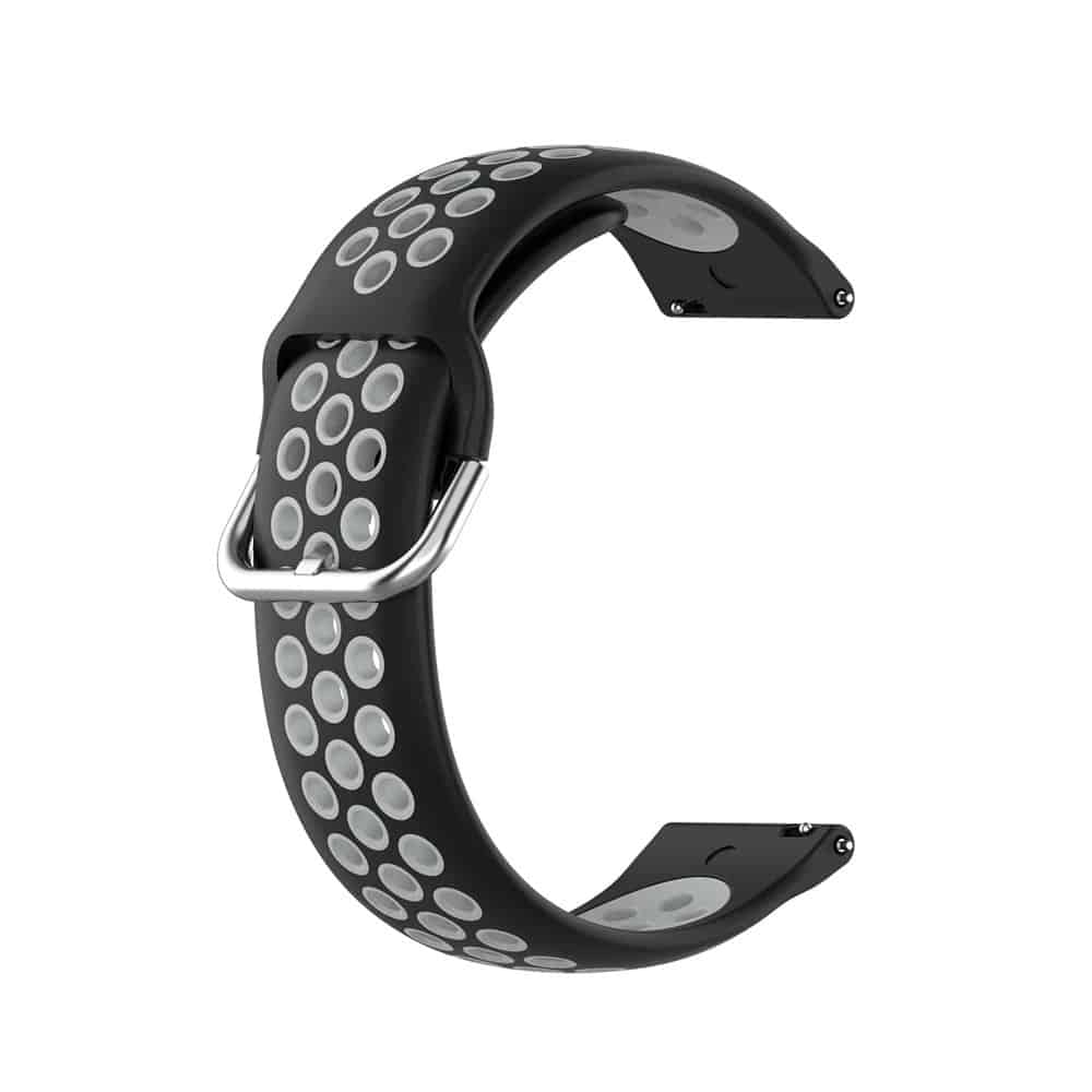 Silicone Band for Fitbit Versa/2/Lite Blaze(23mm) - Black+Grey