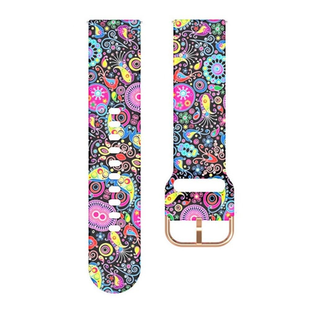 Universal Replacement Infinite Illusion Silicone Strap 22mm - Colorful jellyfish