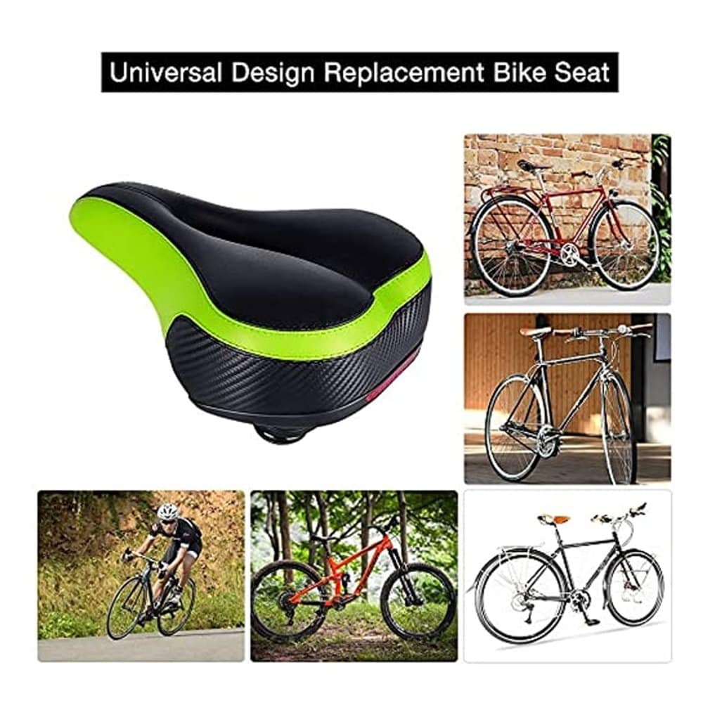 Indoor Outdoor Bicycle/Riding Memory Foam Replacement Seat w/ Reflective Strip