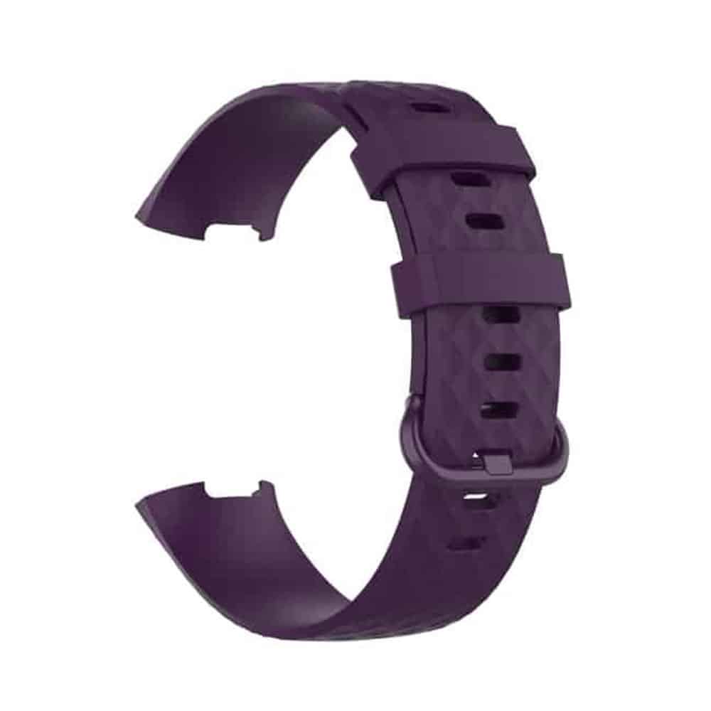 Silicone Strap for Fitbit Charge 3/4 S/M - Dark Purple