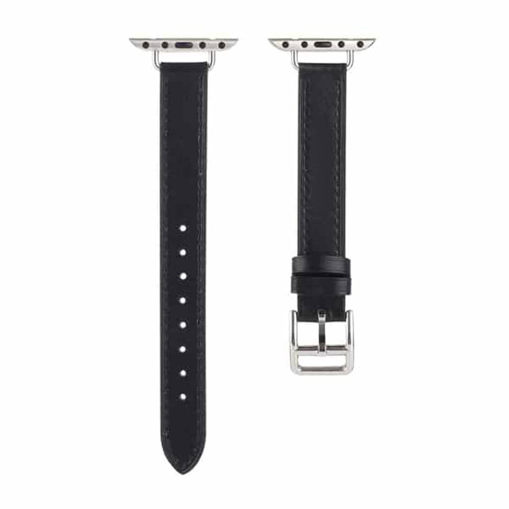 Slim Leather Band Strap for Apple Watch 38/40/41mm - Black