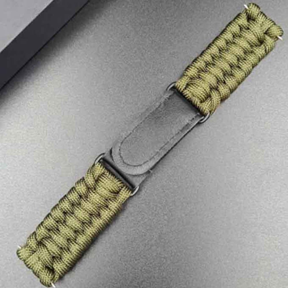22mm Universal Watch Paracord Army Military Nylon Strap- Green