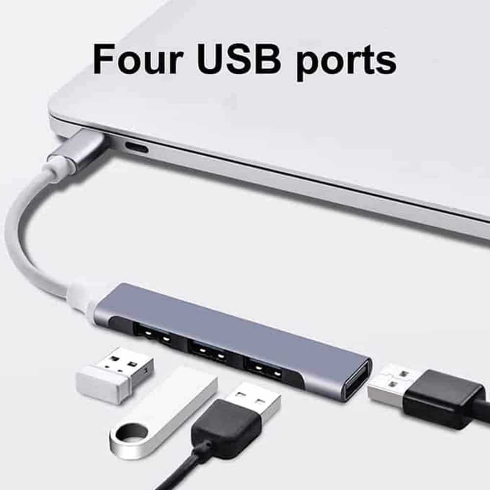 Multifunctional High-Speed 3-Port Hub, Type-C to USB 3.0