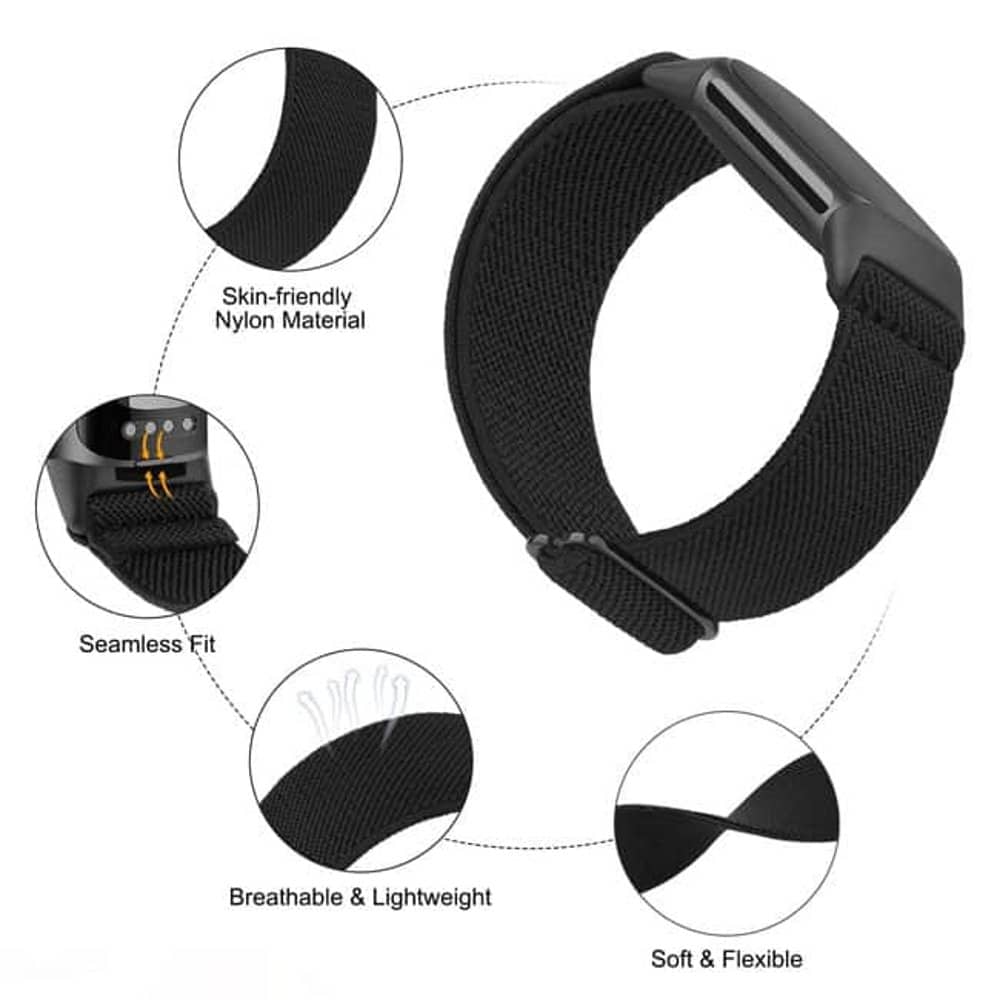Adjustable Elastic Nylon Strap for Fitbit Charge 5/ Charge 6