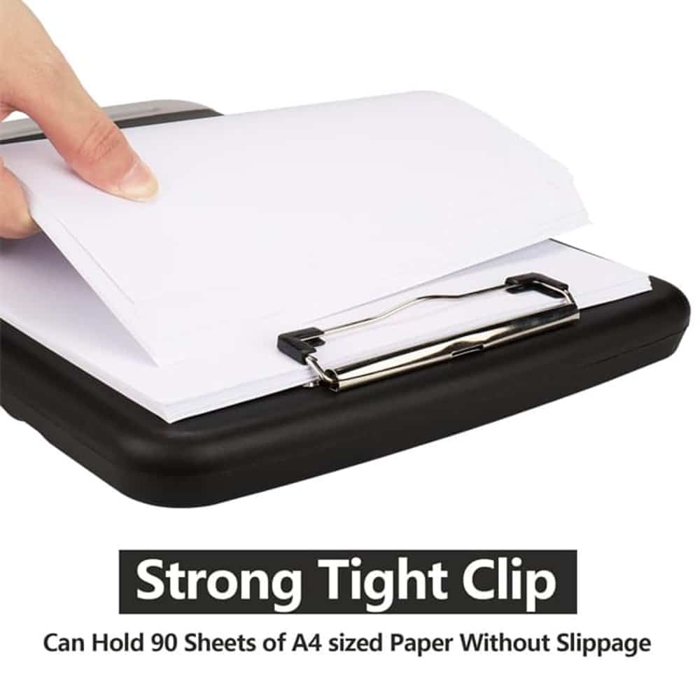 A4 Document Binder Clipboard- Pen Holder & Storage Compartment