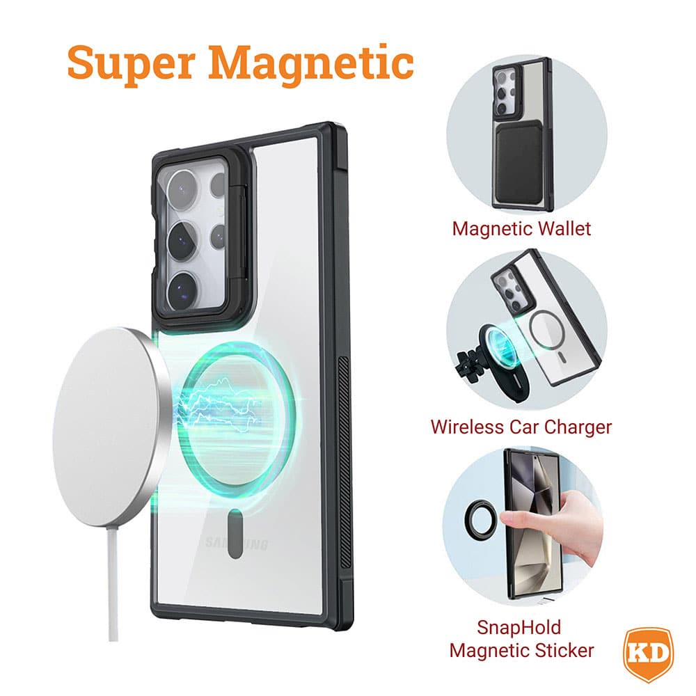 MagSafe Case & Camera Lens Protector for Samsung S24 Ultra- Clear