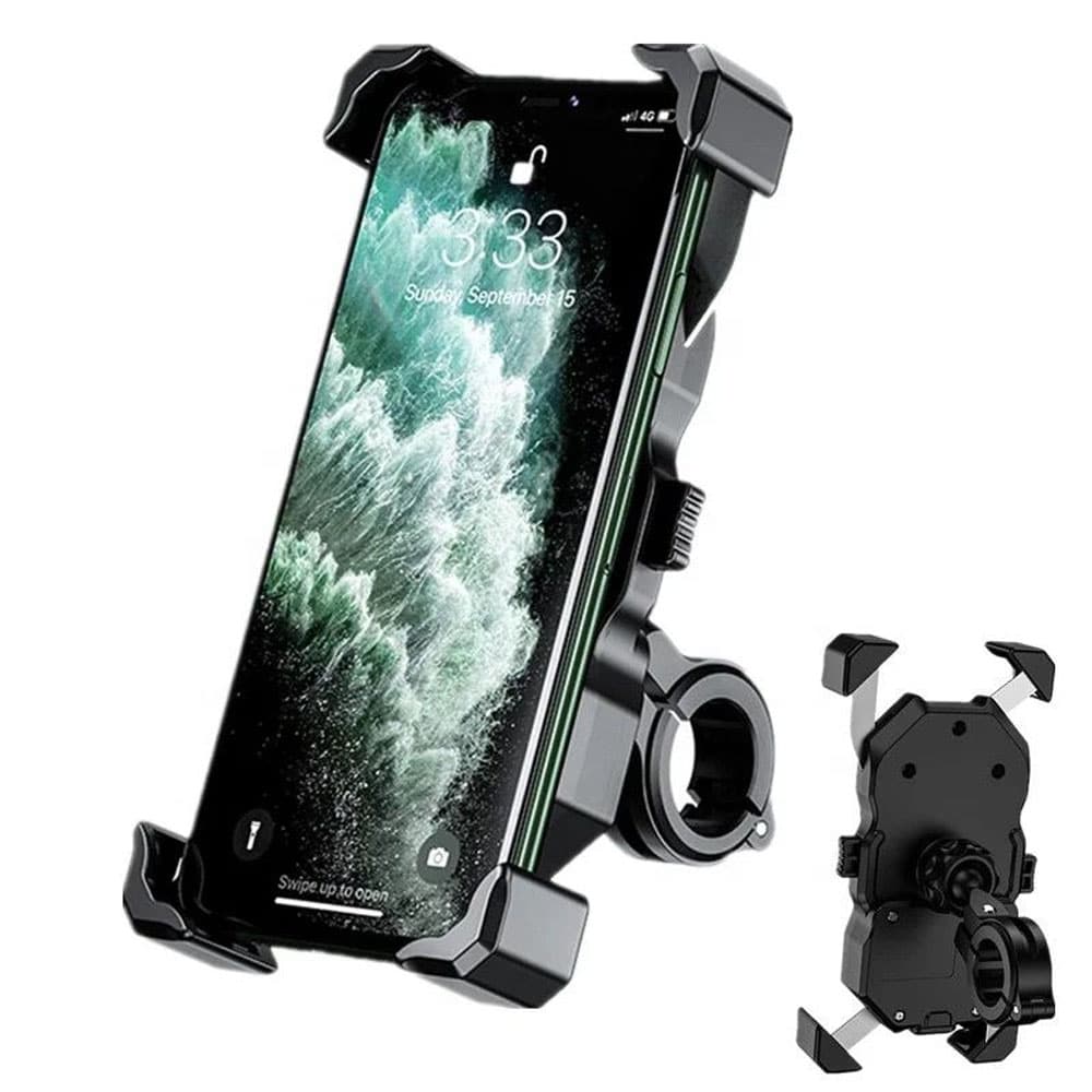 Bike Handlebar Auto Lock Phone Holder Wired Wireless Charger