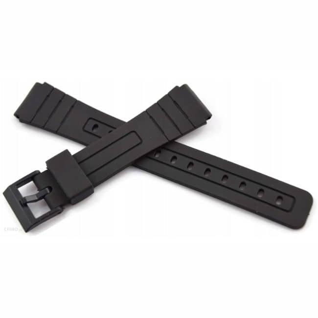 12mm Universal Watch Silicone Strap Replacement Band- Black