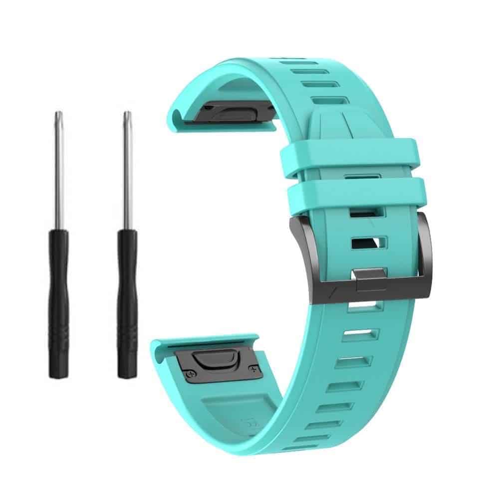 22mm Garmin Fenix 5/6/935/945/S60 Silicone Strap- Frost/Midnight/Camo Blue Combo