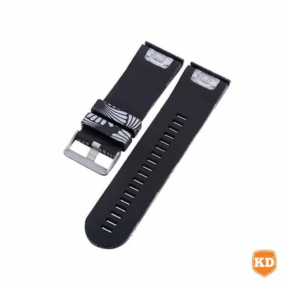 26mm Silicone Strap for Garmin Fenix 5X- Black + Camo Combo