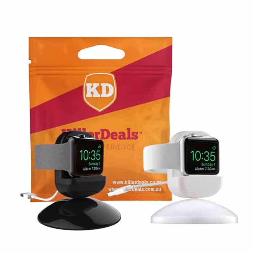 360" Night Stand for Apple iWatch Series 1/2/3 Black + White Combo