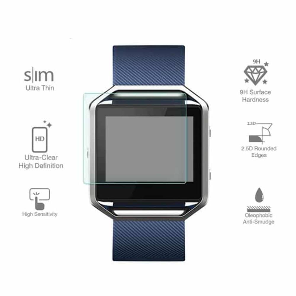 34mm No-Scratch Tempered Glass Screen Protector for Fitbit Blaze x3 Combo