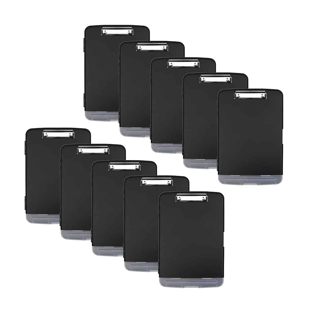 A4 Document Binder Clipboard- Pen Holder & Storage Compartment X 10 Combo