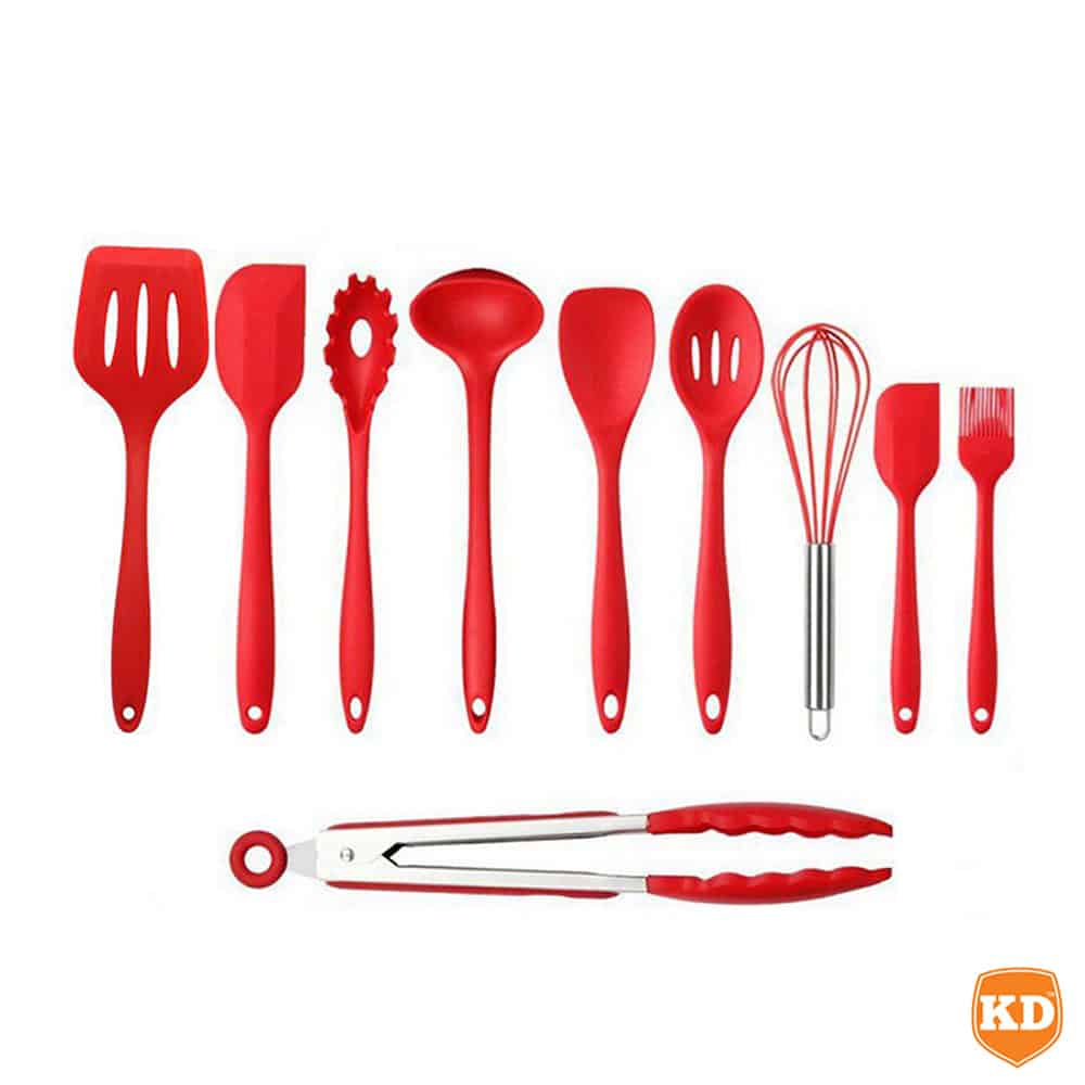 10-Pack Silicone Spatula Whisk Tong Spoon Kitchen Utensil Set x 2 Combo