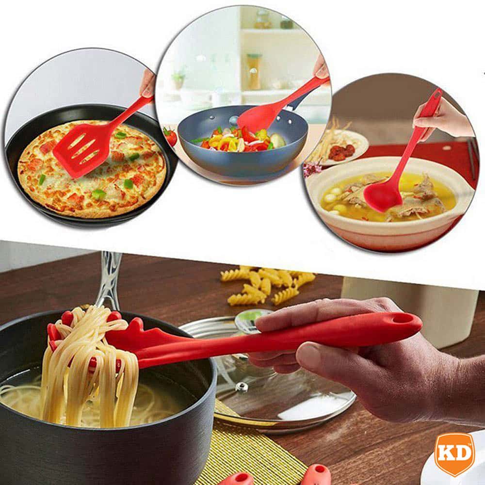 10-Pack Silicone Spatula Whisk Tong Spoon Kitchen Utensil Set x 2 Combo