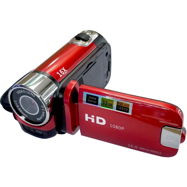 16X Digital Zoom HD 16 Million Pixel Home Travel DV Camera US Plug Red