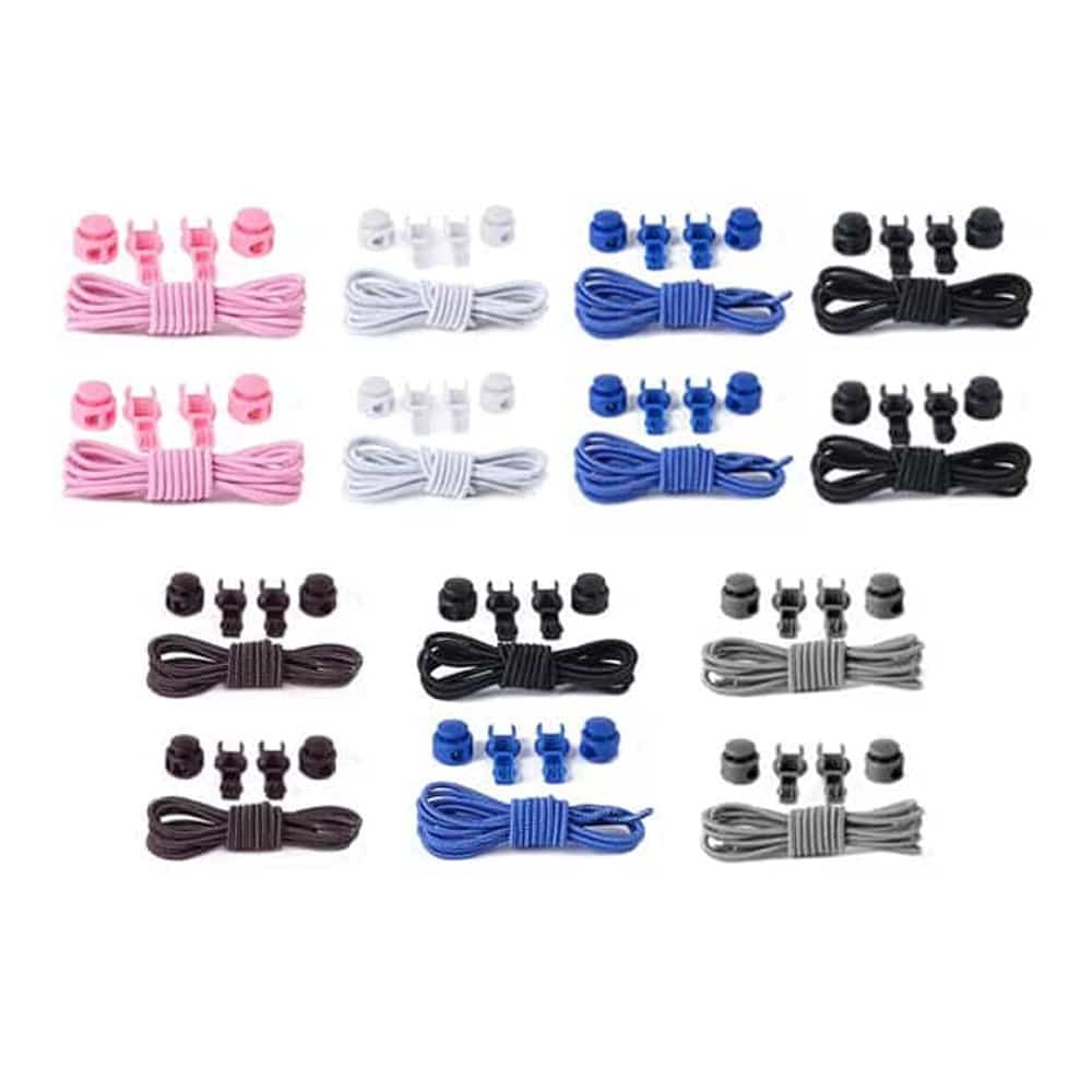 elastic lazy no-tie silicone speed laces - White x2 Combo