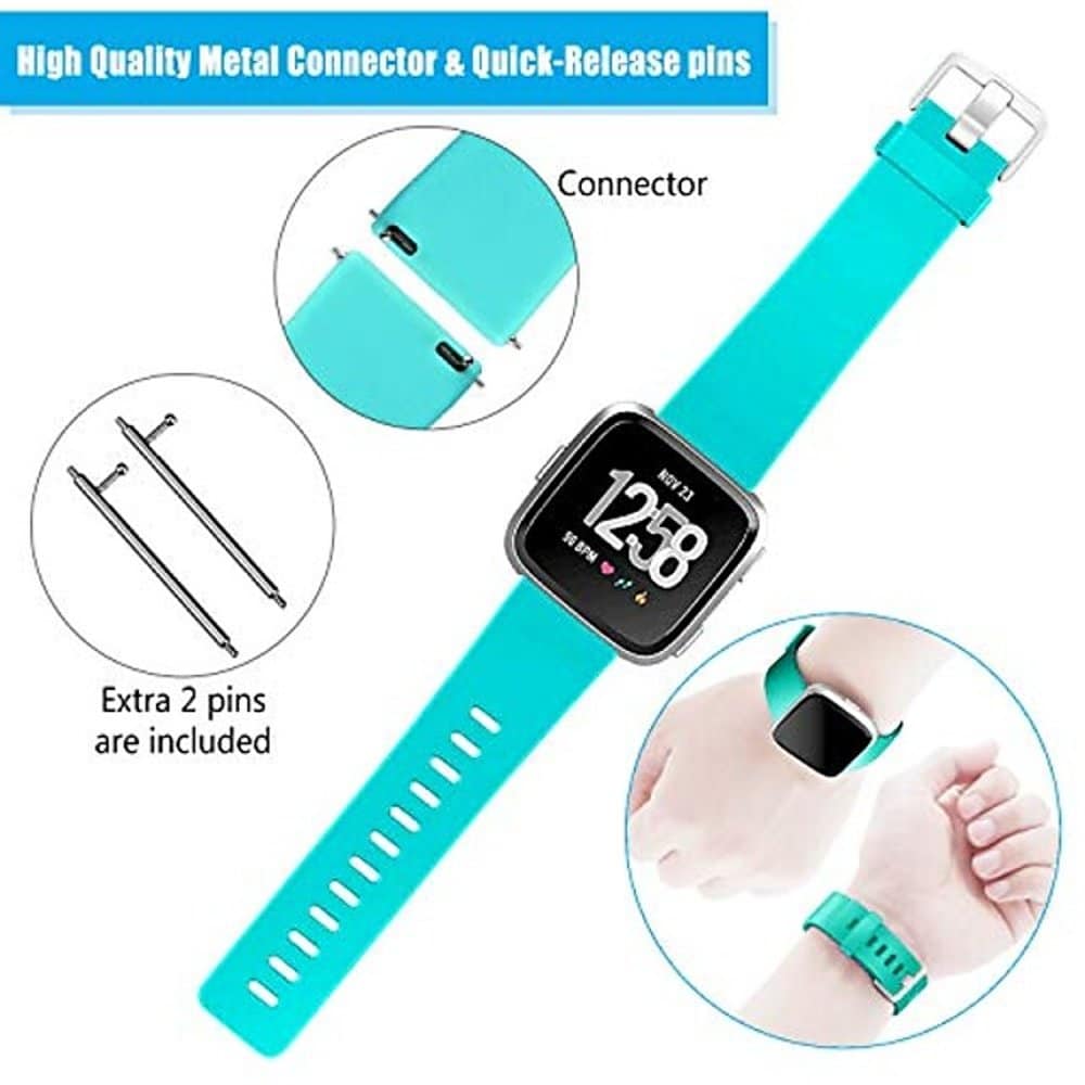 Silicone Strap for Fitbit Versa/Versa 2 (M/L) Navy