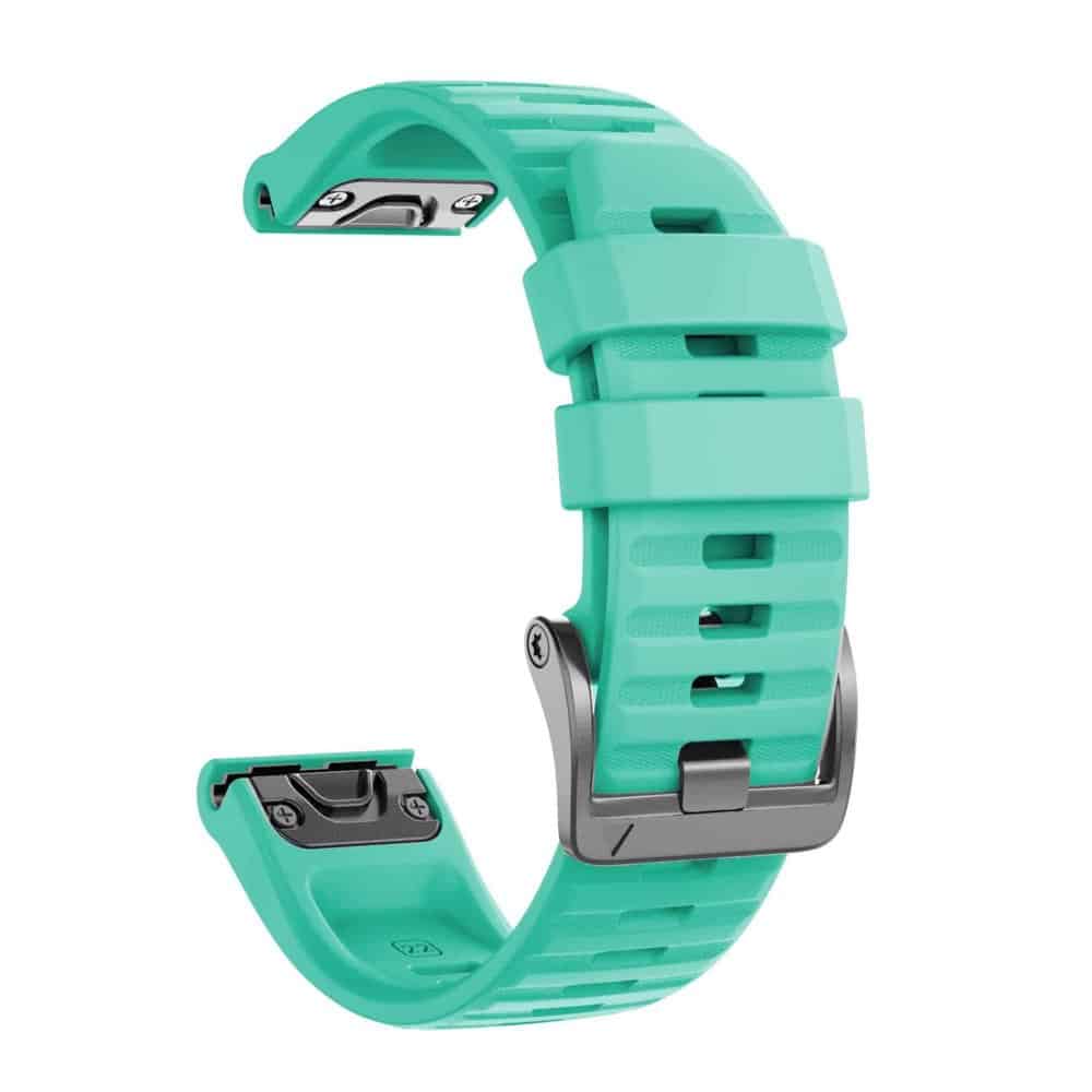 22mm Silicone Strap for Garmin Fenix 5/ 6 / 7 / Approach S60- Aqua