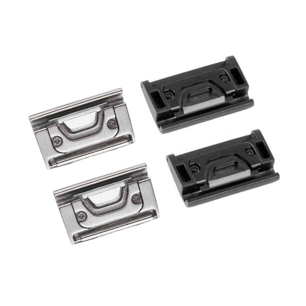 22mm Garmin Fenix 5/6 strap steel adapter connectors - Black