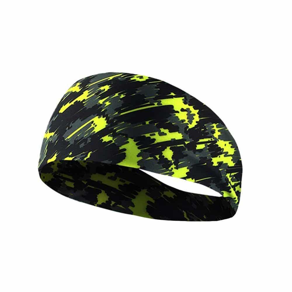 Sports Sweat Head Band/Buff for Yoga, Running, Cycling - Yellow