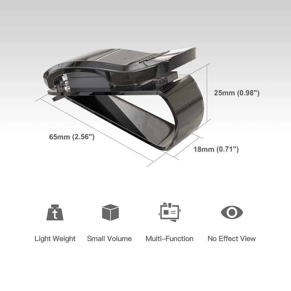 Car Visor Glasses Sunglasses & Ticket Credit Card Clip Holder (Black) 6 pack Combo