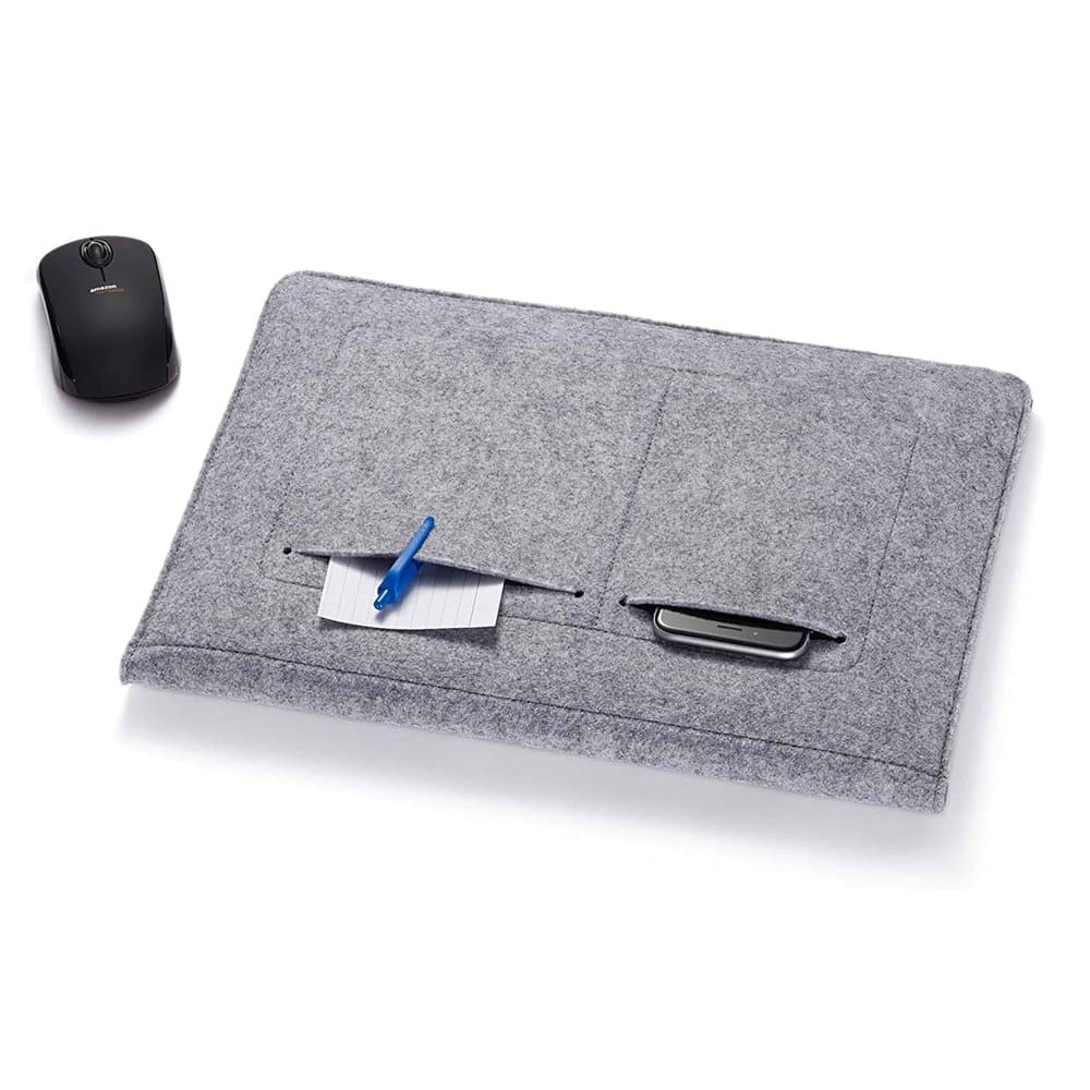 MacBook suede & felt protective laptop sleeve - Light grey (15.4 inch)
